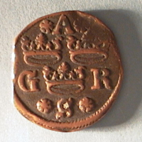 SLM 16037 - Mynt, 1 fyrk kopparmynt 1627, Gustav II Adolf