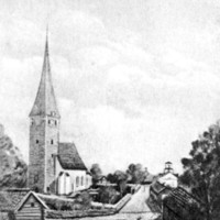 SLM M027593 - Torshälla gamla kyrka år 1872