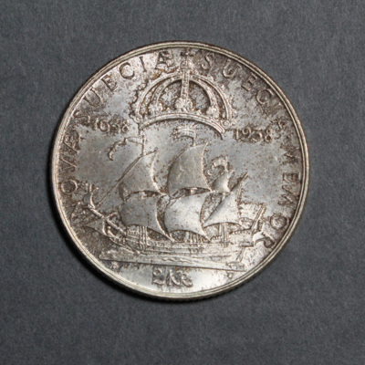 SLM 12597 49 - Mynt, 2 kronor silvermynt typ IV 1938, Gustav V