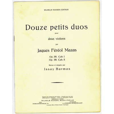 SLM 30037 - Nothäfte, musik för fiol av Jaques Férérol Mazas 1923