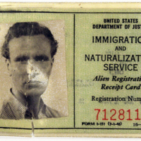 SLM 34911 2 - Bertil Nymans immigrationskort, USA 1949