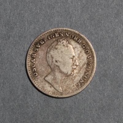 SLM 16619 - Mynt, 1/16 riksdaler silvermynt 1851, Oscar I