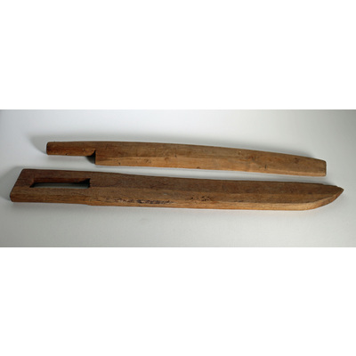 SLM 20673 1-2 - Två odekorerade skäktknivar, inköpta på auktion vid Nedre Skottvång 1930