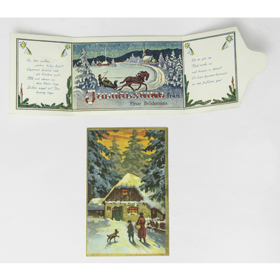SLM 59490 4-5 - Julhälsning och vykort till Elis Bröderman, Fridebo Odensala 1940 och 1941