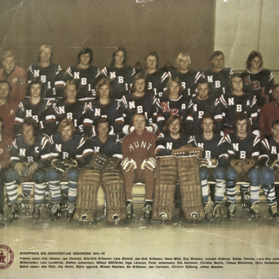 SLM P2016-0485 - Nyköpings Boll- och Idrottssällskaps ishockeylag 1974-1975