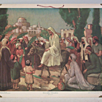 SLM 30073 2 - Skolplansch - Jesus reser in i Jerusalem