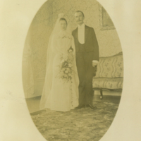 SLM P11-4856 - Brudparet Govert Indebetou och Hildegard Aspelin, bröllop i Eskilstuna 1901