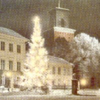 SLM M019175 - Residenset och kyrkan i december natten