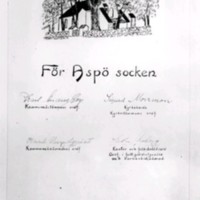 SLM M027136 - Gratulationskort, Kungahyllning 1947.