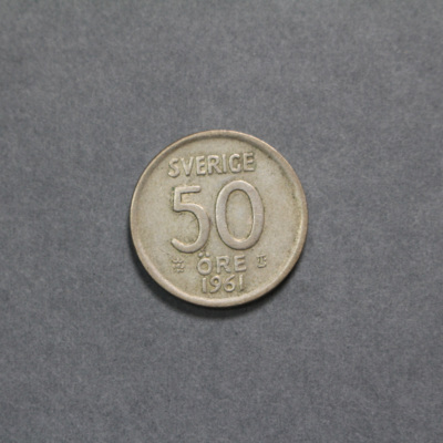 SLM 16749 - Mynt, 50 öre 1961, Gustav V