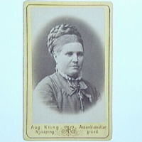 SLM M000813 - Fru Lidstrand. Foto 1870-tal Gift med folkskollärare Lidstrand