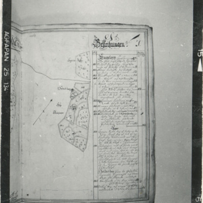 SLM R9-80-9 - Karta, olika delar av Floda socken, av Eric Agner, 1711