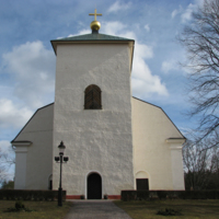 SLM D10-504 - Svärta kyrka, kyrkans västra fasad.