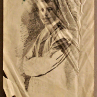 SLM 7233 - Blyertsteckning, självporträtt, Bernhard Österman (1870-1938)
