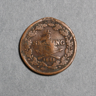 SLM 16636 - Mynt, 1/3 skilling banco kopparmynt 1841, Oscar I