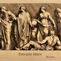 SLM 8517 23 - Kopparstick av Pietro Sancti Bartoli, skulpturer och monument i Rom 1693