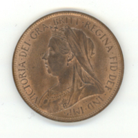 SLM 5808 34 - Mynt, 1/2 penny 1897, Victoria av England