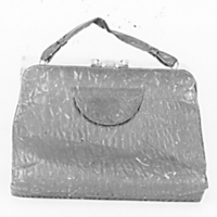 SLM 29894 - Handväska av brunt skinn, från 1940-talet