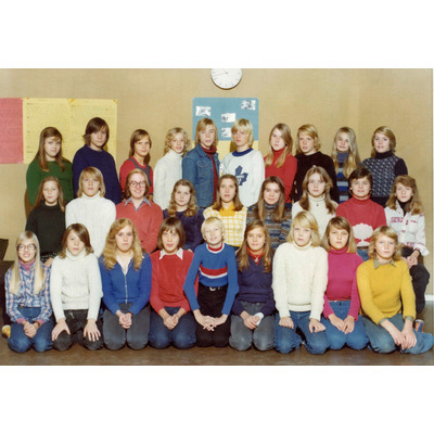 SLM D05-529 - Åk 7 på Långbergsskolan i Nyköping 1976-1977