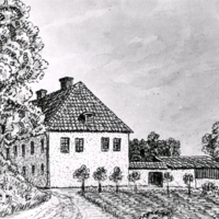 SLM KW227 - Gamla Residenset vid Nyköpingshus, teckning av Knut Wiholm
