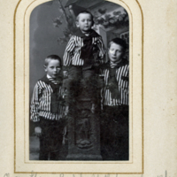 SLM P2013-162 - Claes, Sten och Gustaf Adolph Lewenhaupt år 1890