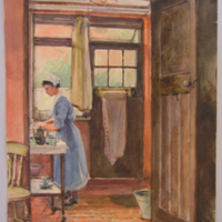 SLM 6445 - Akvarell målad av Ellen Jolin 1927