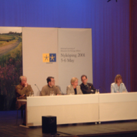 SLM D09-293 - Sveriges utrikesminister, Anna Lindh med flera, utrikesministermöte 2001