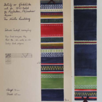 DSLH 518 a-b - Skisser av Anna Lindkvists förkläden