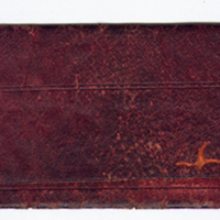 SLM 33281 - Plånbok av röd saffian, två fack