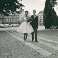 SLM M021534 - Bröllopspar i Nyköping 1960