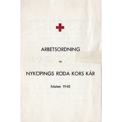 SLM 37916 23-27 - Fem handlingar som rör Röda Korsets arbete under andra världskriget