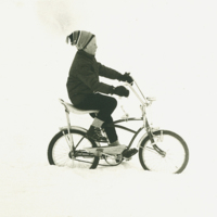 SLM P11-6726 - Johan Helmer cyklade i snön
