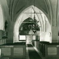 SLM M017933 - Ljuskronor i altargången, Lista kyrka