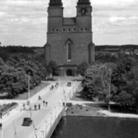 SLM M025201 - Klosters kyrka, ca 1946