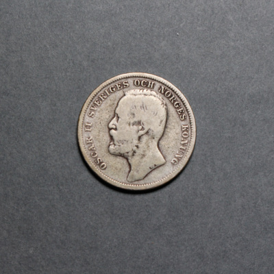 SLM 12597 26 - Mynt, 1 krona silvermynt typ III 1904, Oscar II