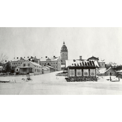 SLM SEM_B27-8R - Varmbadhuset vid Norra Strandvägen i Strängnäs före 1906.