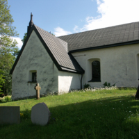 SLM D10-390 - Husby-Oppunda kyrka, exteriör från nordväst.