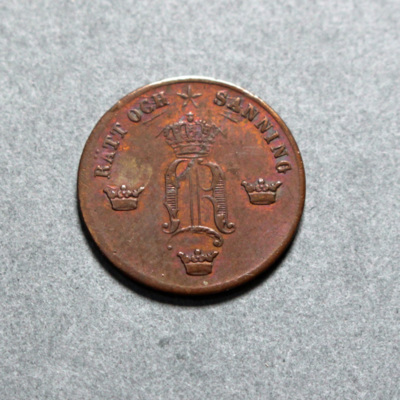 SLM 16699 - Mynt, 1/2 öre bronsmynt 1858, Oscar I