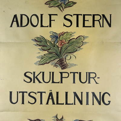 SLM 24880 - Affisch, Skulpturutställning, Adolf Stern