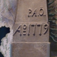 SLM 58 - Milstolpe av järn, Per Abraham Örnsköld år 1779, från Sund