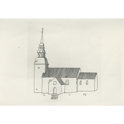 SLM R178-90-3 - Ritning, Björnlunda kyrka