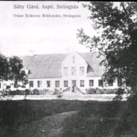 SLM M031752 - Vykort, Säby gård i Aspö socken, 1900-talets förra hälft