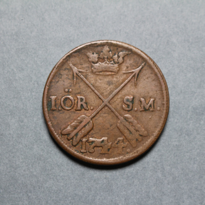 SLM 16355 - Mynt, 1 öre kopparmynt 1744, Fredrik I