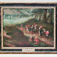 SLM 14071 2 - Oljemålning från 1500-talets slut, festande sällskap