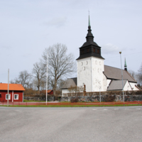 SLM D10-591 - Vansö kyrka, kyrkomiljön sedd från sydväst