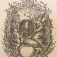 SLM 8530 - Kopparstick, allegoriskt porträtt av Eugen av Savojen (1663-1736)