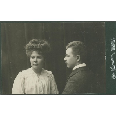 SLM P2019-0001 - Hildur och Artur Lundqvist omkring 1905, Nyköping