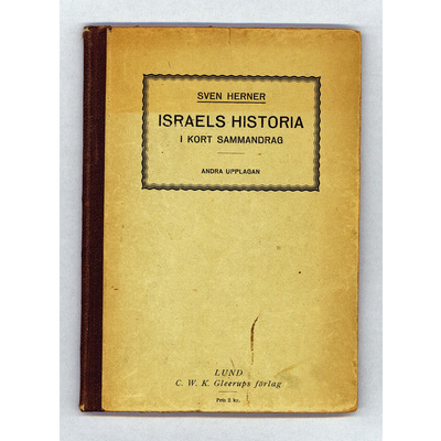SLM 29943 - Lärobok: Israels historia i korta sammandrag, andra upplagan, 1924