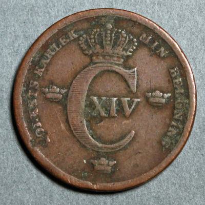 SLM 16554 - Mynt, 1/3 skilling banco kopparmynt typ I 1835, Karl XIV Johan