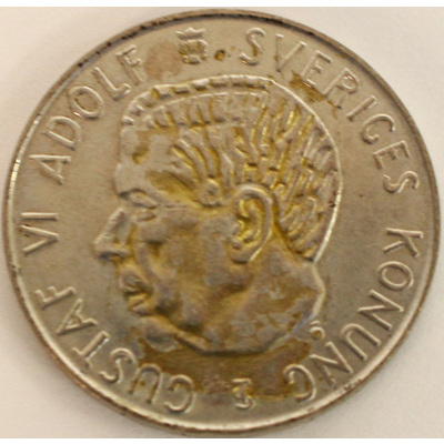 SLM 12597 80 - Mynt, 5 kronor silvermynt 1955, Gustav VI Adolf